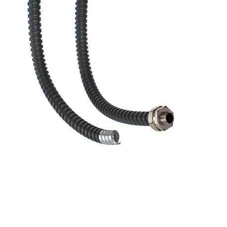 6071PU-010N | Металлорукав в герметичной PU изоляции DN 10мм, Dвн 10,0 мм, Dнар 13,0мм, 50м-1