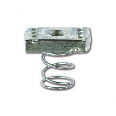 CM160600INOX316L | Гайка для подвешивания профиля с удлиненной пружиной, М6х40, нержавеющее (AISI 316L)