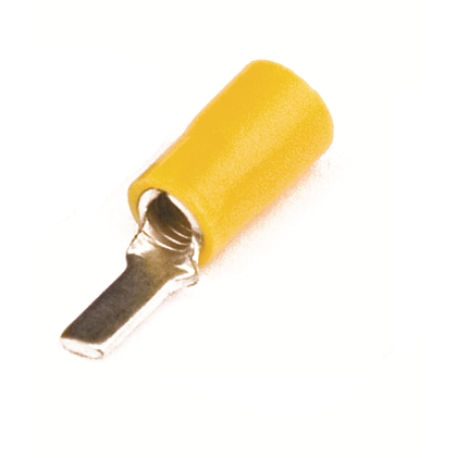 2C11P | Наконечник штыревой плоский с изолир.фланцем 2,5-6 кв.мм 3,9х13 мм (НШПИ)