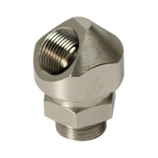 Поворотный адаптер 45° M50x1,5, IP68/IP67, никелированная латунь