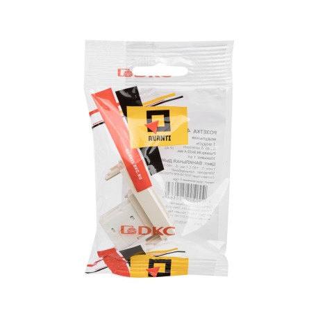 4405291 | Компьютерная розетка RJ-45 модульная, кат.6, "Avanti", "Ванильная дымка", 1 модуль-4