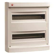 Щиток настенный без дверцы 36 мод., IP40, серый, с клеммным блоком 2х87512 и замком