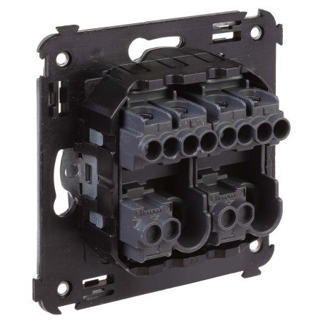 4412104 | Выключатель двухклавишный в стену, Avanti, Черный матовый-3