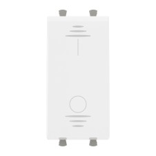 Выключатель двухполюсный одноклавишный модульный, Avanti, Белое облако, 1 модуль