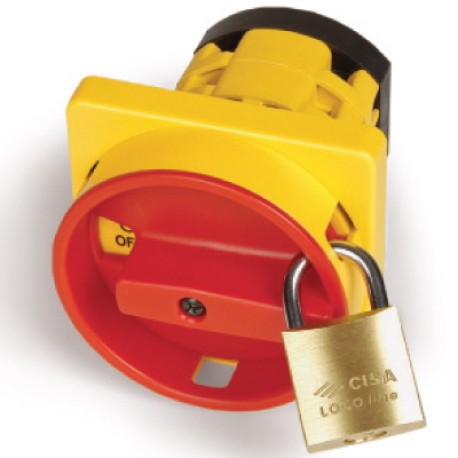 AZ1001-1 | Желт.площадка и круглая красн.ручка под замок, 67х67, на винты