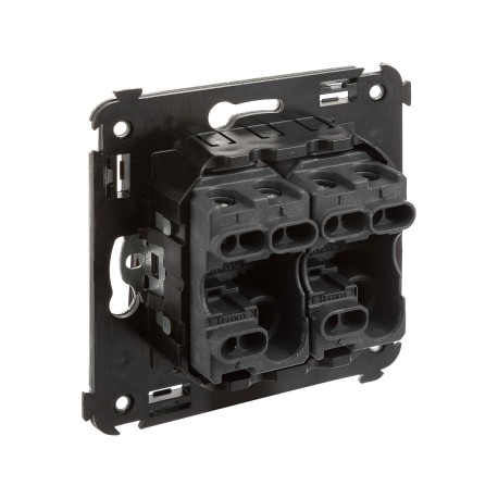 4402154 | Кнопка двухклавишная в стену, Avanti, Черный квадрат-3