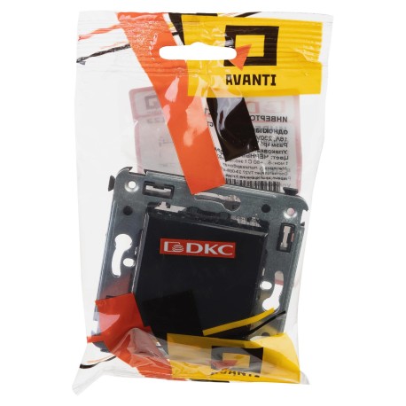 4402123 | Инвертор одноклавишный в стену, "Avanti", "Черный квадрат"-4