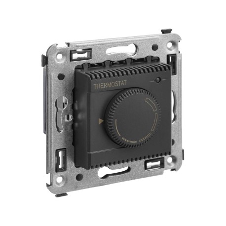4412163 | Термостат для теплых полов в стену, Avanti, Черный матовый-1
