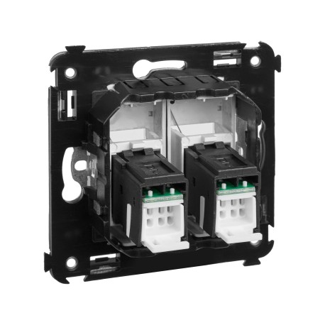 4404294 | Компьютерная розетка RJ-45 в стену, кат.6 двойная,"Avanti", "Закаленная сталь"-3