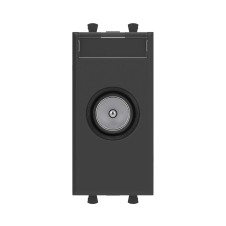 Розетка TV оконечная модульная, Avanti, Черный матовый, 1 модуль