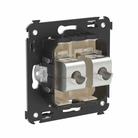 4405794 | Компьютерная розетка RJ-45 без шторки в стену, кат.6 двойная экранированная, "Avanti", "Ванильная дымка"-2