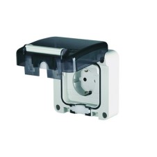 Розетка для скрытого монтажа. Защита IP66 с вставленной вилкой