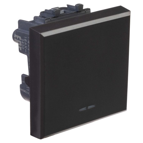 4412112 | Переключатель одноклавишный модульный, Avanti, Черный матовый, 2 модуля-1