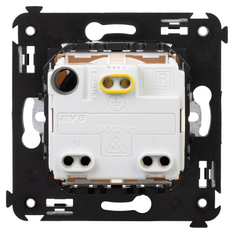 4400013 | Розетка с крышкой в стену, 2P+E, с з/ш, "Avanti", "Белое облако"-2