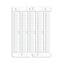 Маркировка для клемм ДКС, жесткая, 5х10мм. Период 5мм. Белая