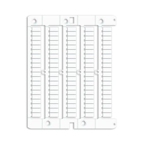 NUTB1051 | Маркировка для клемм ДКС, жесткая, 5х10мм. Период 5мм. Белая