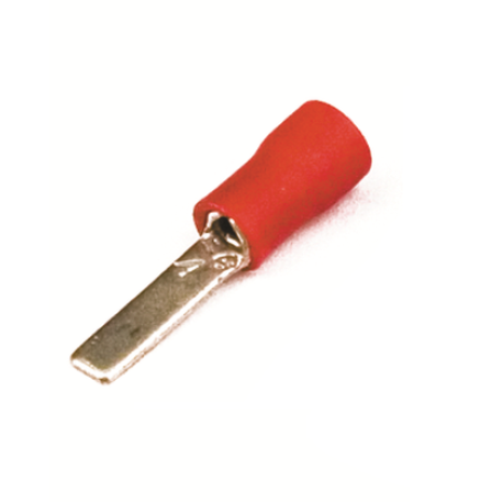 2A11P | Наконечник штыревой плоский с изолир.фланцем 0,25-1,5 кв.мм 3х12 мм (НШПИ)