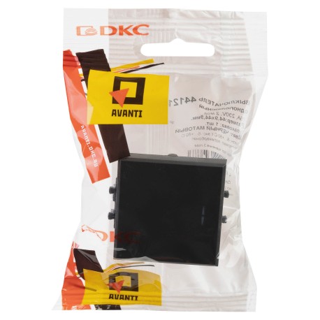 4412102 | Выключатель одноклавишный модульный, Avanti, Черный матовый, 2 модуля-4