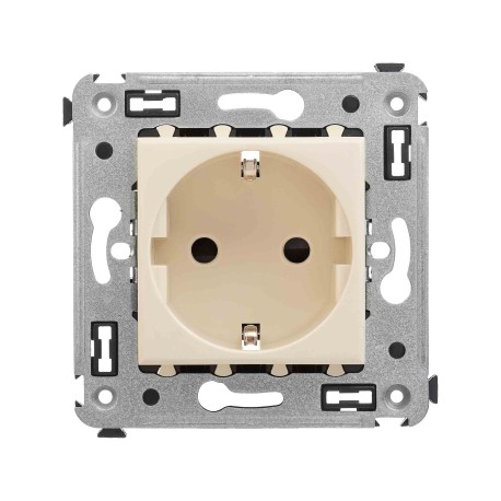 4405003 | Розетка в стену, 2P+E, с з/ш, "Avanti", "Ванильная дымка"