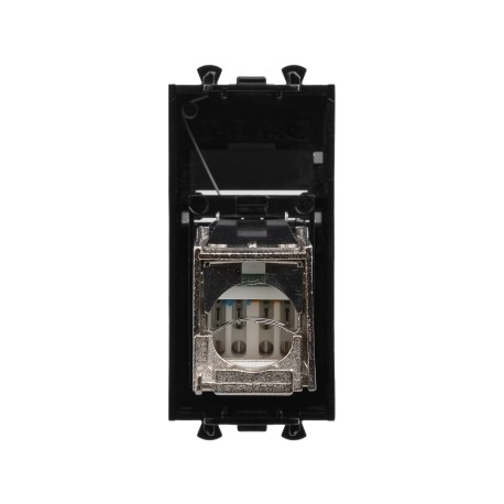 4402391 | Компьютерная розетка RJ-45 модульная, кат.6 экран, "Avanti", "Черный квадрат", 1 модуль-2