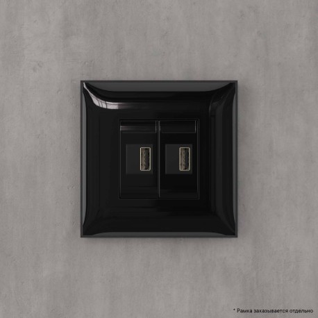 4402543 | USB зарядное устройство в стену, "Avanti", "Черный квадрат"-5