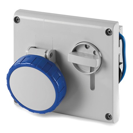 DIS4051683 | Розетка скрытой уст. с механической блокировкой и верхним расположением разъема IP67 16А 2P+E 230В