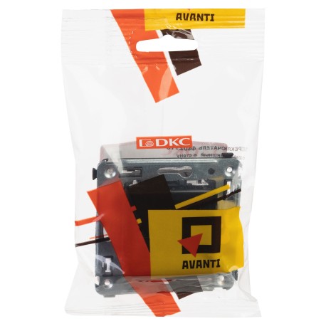 4402113 | Переключатель одноклавишный в стену, "Avanti", "Черный квадрат"-4