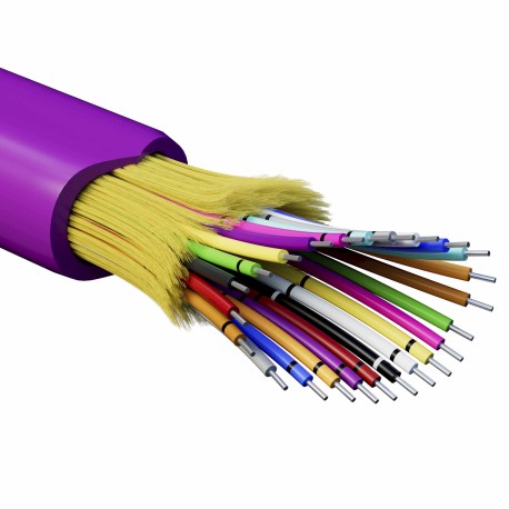 RNDT4C24MG01 | Кабель волоконно-оптический, распределительный, арамидные упрочняющие нити, для внутренней прокладки, нг(А)-HF, 24 ОВ, категория OM4 (G.651.1) плотный буфер, 0,4 кН, барабан 2000 м