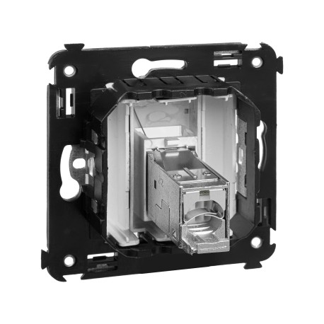 4404393 | Компьютерная розетка RJ-45 в стену, кат.6 одинарная экранированная,Avanti,Закаленная сталь-3