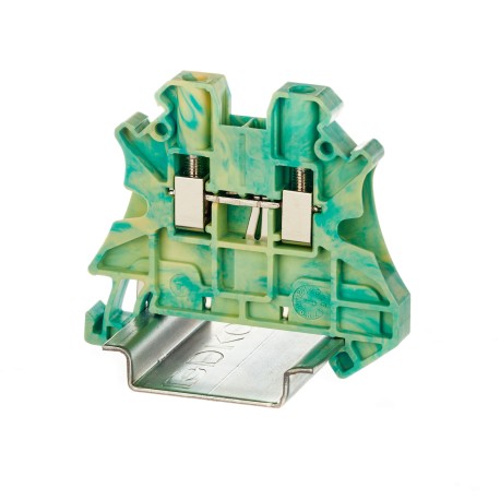 TUR-4-PE | Клемма заземления, винтовой зажим, 2 точки подключения, 4 кв.мм