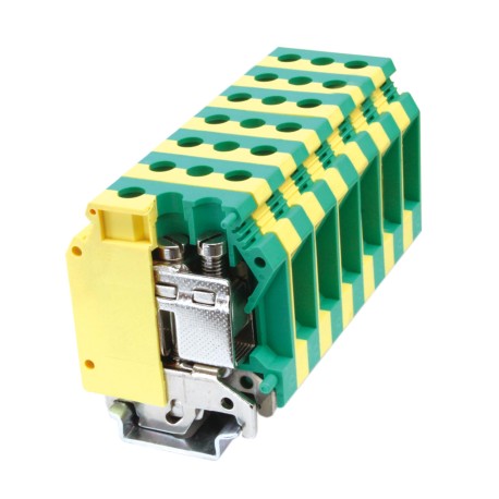 KRUSLG-35N | Клемма заземления, винтовой зажим, 2 точки подключения, 35 кв.мм