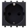 4412002 | Розетка модульная, 2P+E, с з/ш, Avanti, Черный матовый, 2 модуля