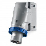 Вилка настенная IP67 63А 2P+E 250В