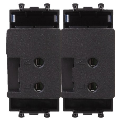 4402542 | USB зарядное устройство модульное, "Avanti", "Черный квадрат", 2 модуля-2