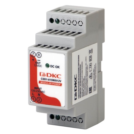 XCSD1015W012VAA | Источник питания "MODULAR POWER", однофазный, 15Вт, 1.2А, 12В