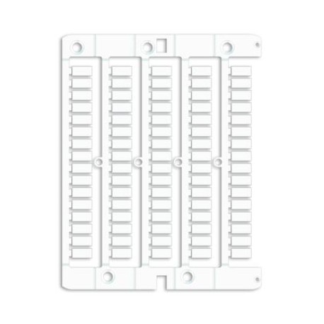 NUTB1061 | Маркировка для клемм ДКС, жесткая, 5х10мм. Период 6мм. Белая