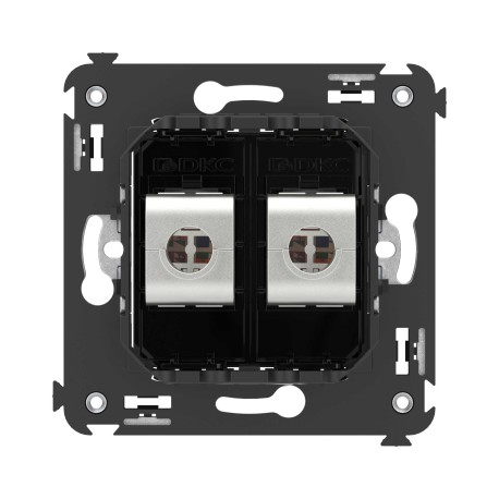 4402764 | Компьютерная розетка RJ-45 без шторки в стену, кат.5e двойная экранированная, "Avanti", "Черный квадрат"-3