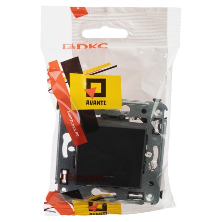 4412113 | Переключатель одноклавишный в стену, Avanti, Черный матовый-4