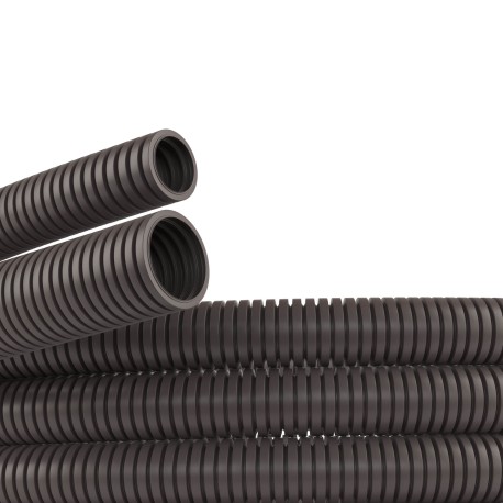 80029 | Труба PA6V0, гибкая гофр. д.29мм, без протяжки, 50м, цвет тёмно-серый