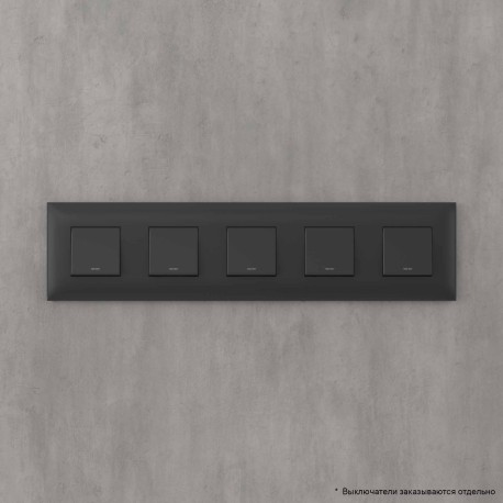 4412900 | Рамка Avanti, Черный матовый, 5 постов (10 мод.)-5