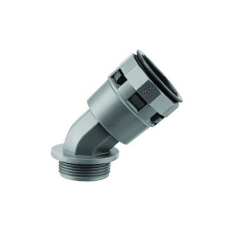 PAL17M20N | Муфта 45 грд. труба-коробка DN 17 мм, М20х1,5, полиамид, цвет черный