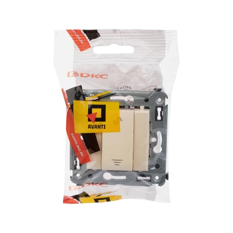 4405343 | Диммер кнопочный в стену, Avanti, Ванильная дымка-4