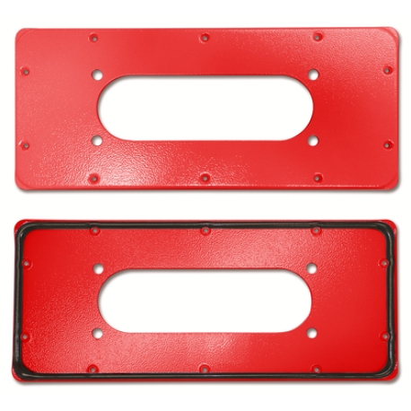 R5FPST01-RAL3000 | Фланец для ST с перфорацией, тип 3, 343x153 мм, RAL3000