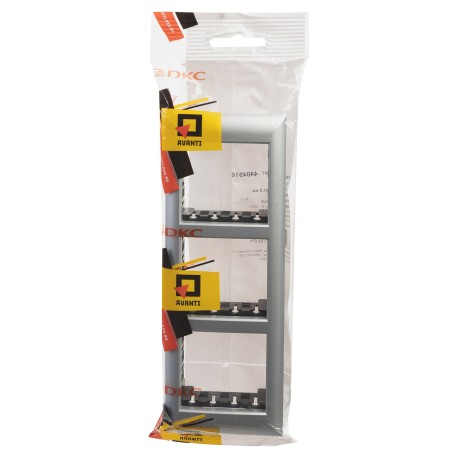 4404916 | Рамка-суппорт "Avanti" для "In-liner Front",  серебристый металлик, 6модулей-4