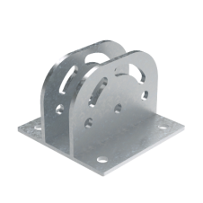 Крепление к потолку BSF-41 с площадкой 150х150мм, шарнирное, для профиля BPL-41/BPM-41, горячеоцинкованное