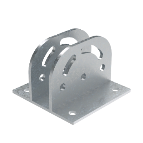 BSF4104HDZ | Крепление к потолку BSF-41 с площадкой 150х150мм, шарнирное, для профиля BPL-41/BPM-41, горячеоцинкованное