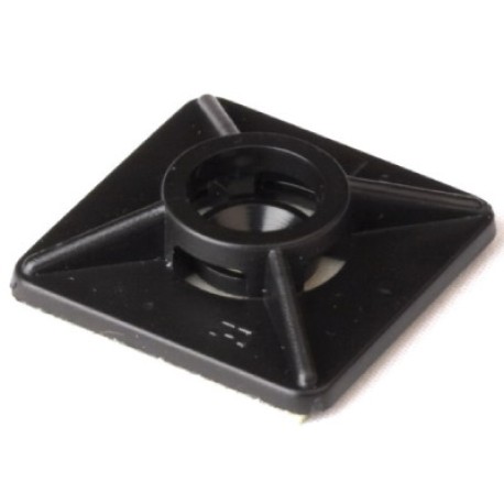 25475 | Монтажная база двойная самоклеящаяся, черная, 27x27