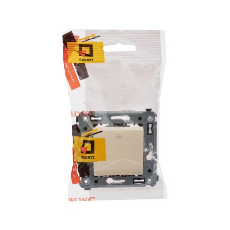 4405153 | Кнопка одноклавишная в стену, Avanti, Ванильная дымка-4