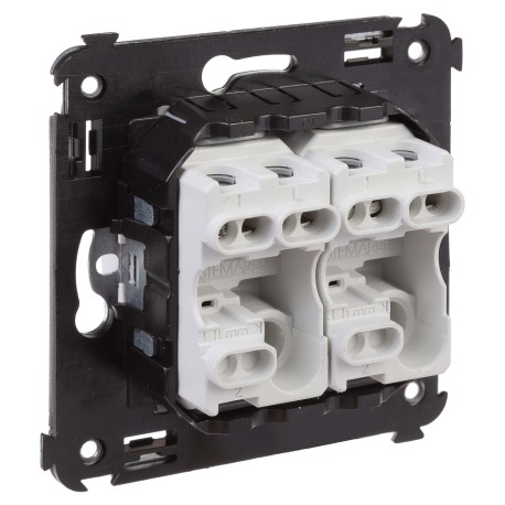 4400104 | Выключатель двухклавишный в стену, "Avanti", "Белое облако"-3