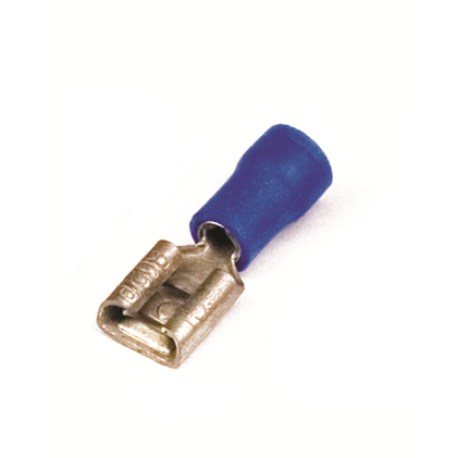 2B02P | Наконечник плоский с изолир.фланцем (розетка) 1,5-2,5 кв.мм 6,3х0,8 мм (РПИ-М)